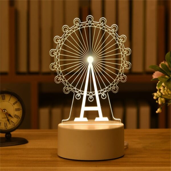 Zawadi ya Siku ya Wapendanao Upendo Sungura Dubu Kids Nuru ya Usiku Led Harusi Chumba cha kulala Nightlight Decor Light 3D 6.jpg 640x640 6