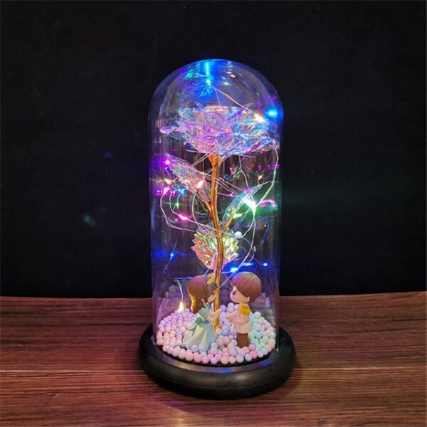 Valentines Day Gift for Girlfriend Eternal Rose LED Light Foil Flower In Glass Cover Mothers Day 25.jpg 640x640 25