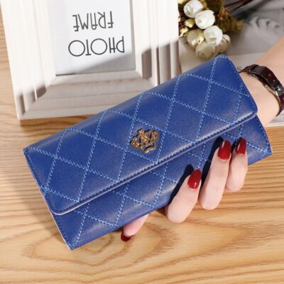 Women Lady Clutch Leather Plaid Hasp Wallet Long Length Card Holder Phone Bag Case Purse 1.jpg 640x640 1