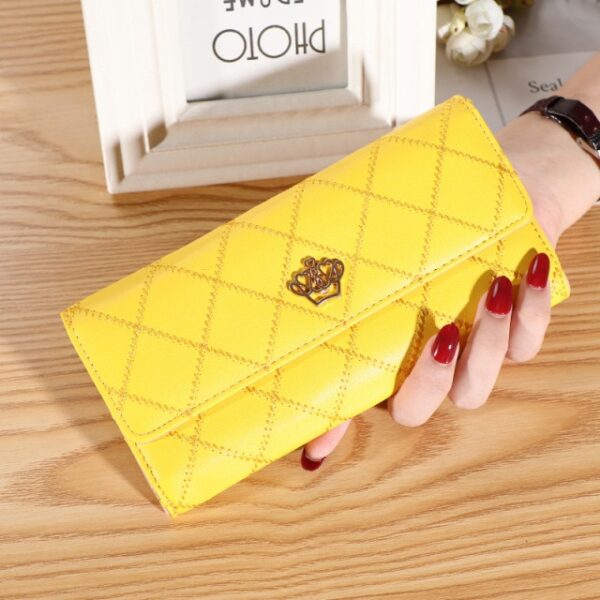 Women Lady Clutch Plaid ya Ngozi ya Hasp Wallet Mwenye Urefu wa Kadi Mkoba wa Mfuko wa Mfuko wa Simu 3.jpg 640x640 3