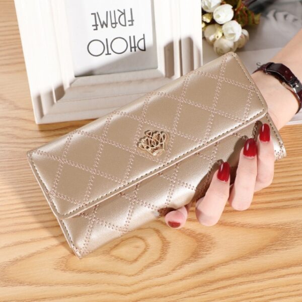 Women Lady Clutch Plaid ya Ngozi ya Hasp Wallet Mwenye Urefu wa Kadi Mkoba wa Mfuko wa Mfuko wa Simu 6.jpg 640x640 6