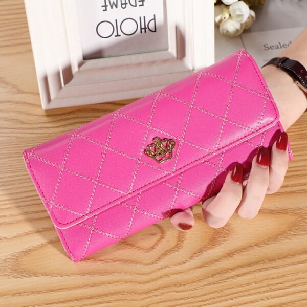 Women Lady Clutch Plaid ya Ngozi ya Hasp Wallet Mwenye Urefu wa Kadi Mkoba wa Mfuko wa Mfuko wa Simu 7.jpg 640x640 7