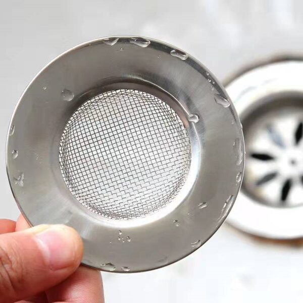 1PCS igwe anaghị agba nchara bathtub ntutu na-ejide ihe nkwụsi ike ịsa ahụ Drain Hole Filter Trap Kitchen Metal Sink Strainer 2