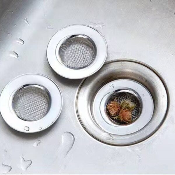 1PCS Stainless Steel Bathtub Hair Catcher Stopper Shower Drain Hole Filter Trap Kitchen Metal Sink Strainer 3