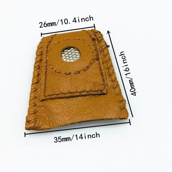 1pcs Leather Coin Thimble Soft Artificial Sheepskin Needlework Finger Cover Tip Quilting Thimble Sleeve Handmade Sewing 1