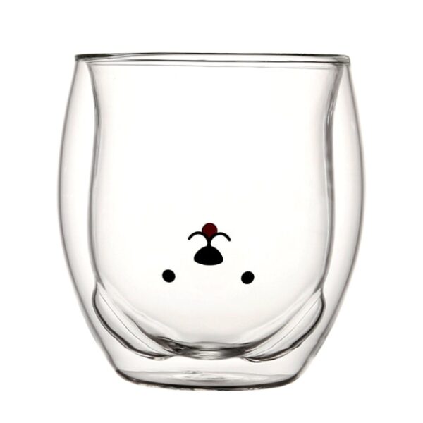 250ML Creative INS Coffee Mug Double Wall Milk Cup Cute Glass Kawaii Juice Vaso Gato Oso 2.jpg 640x640 2