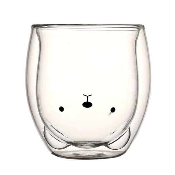 250ML Creative INS šolja za kavu sa duplim zidom šolja za mleko slatka čaša Kawaii sok Vaso Gato Oso 3.jpg 640x640 3