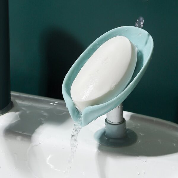 2PCS Suction Cup Soap dish For bathroom Shower Portable Leaf Soap Holder Plastic Sponge Tray For 2