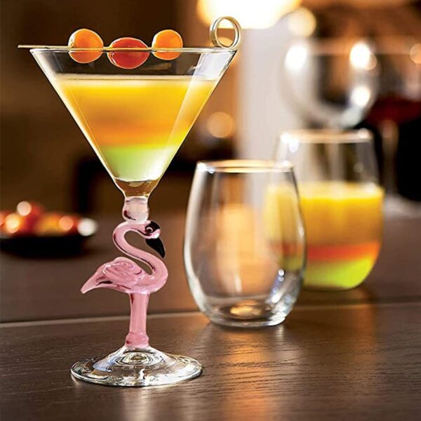 2Pcs Creative Flamingo Cocktail Glass Nverted Cone miendrika Champagne Martini Crystal Goblet Wedding Birthday Party Divay 1