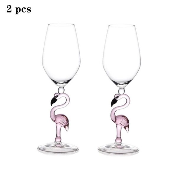 2Pcs Creative Flamingo Cocktail Glass Neverted Cone Shampagne Shampagne Martini Crystal Pehar Wedding Birthday Party Wine 1.jpg 640x640 1