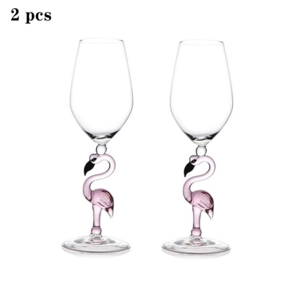 2Pcs Creative Flamingo Cocktail Glass Nverted Cone Shaped Champagne Martini Crystal Goblet Wedding Birthday Party Wine 1.jpg 640x640 1