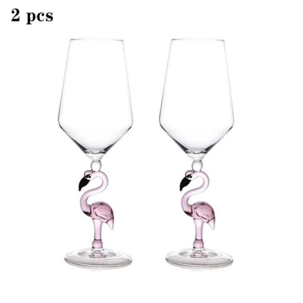 2Pcs Creative Flamingo Cocktail Glass Neverted Cone Shampagne Shampagne Martini Crystal Pehar Wedding Birthday Party Wine 2.jpg 640x640 2
