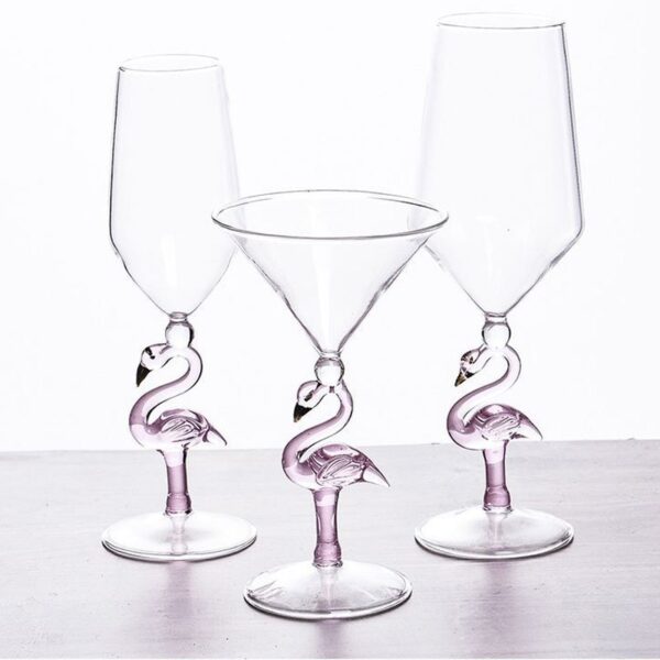 2kom Creative Flamingo koktel staklo izvrnuti konus u obliku šampanjca Martini kristalni pehar vjenčanje rođendanska zabava vino 4