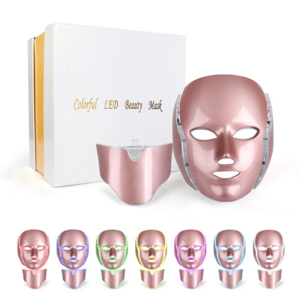 7 Colors LED Light Therapy Face Mask Skin Rejuvenation Led Photon Facial Mask Phototherapy Face Care