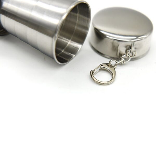 75ML Stainless steel folding cup stainless steel folding retractable cup folding cup blackjack cup Teacups Teaware 4