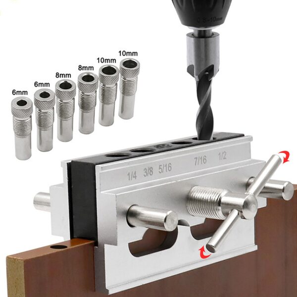 7Pcs Woodworking Hole Jig Kit Screw Dowel Drill Guide Screw Joint Puncher Tool For drill holes 1