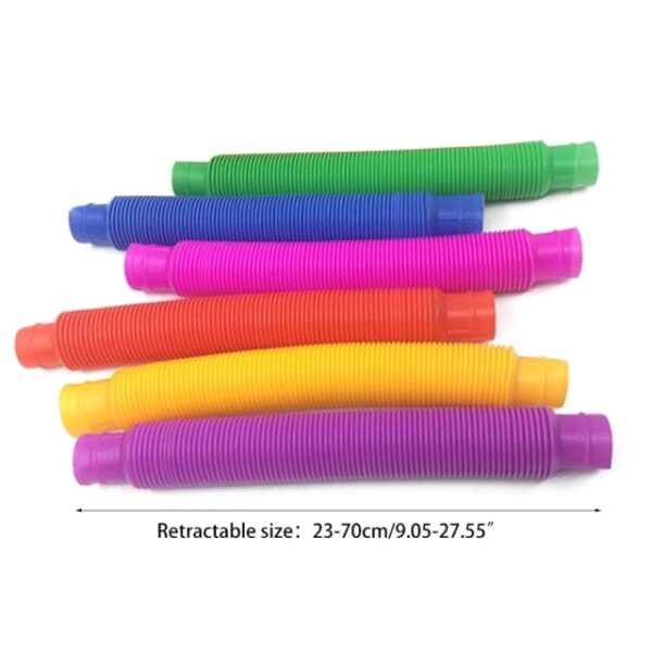 8pcs ရောင်စုံပလပ်စတစ် Pop Tube Coil ကလေးများ S Creative Magical Toy Circle Funny Toys Early Development 2.jpg 640x640 2