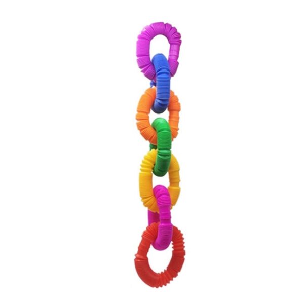 8kom šarene plastične pop cijevi zavojnice djeca S kreativna čarobna igračka krug smiješne igračke rani razvoj 3