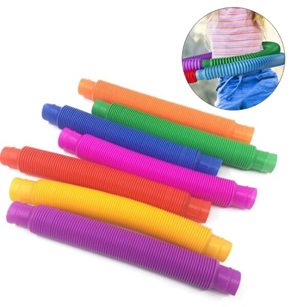 8pcs Colorful Plastic Pop Tube Coil Mga Bata S Creative Magical Dulaan Circle Funny Dulaan Sayong Pag-uswag 5