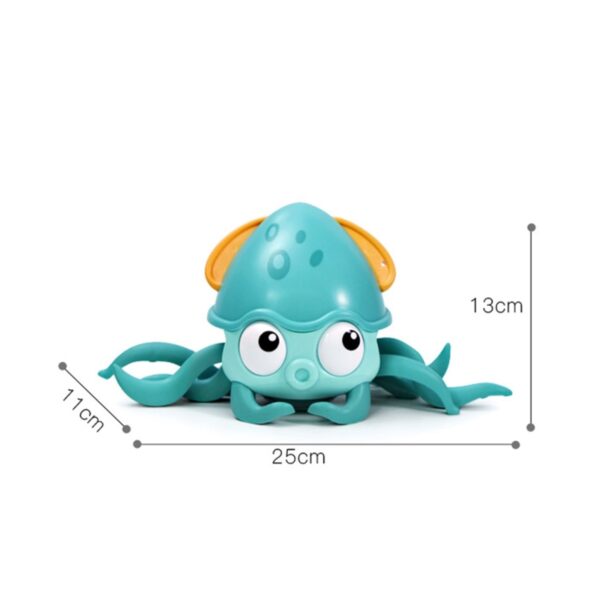 Dječja hobotnica igračka sa satom za bebe za kupanje Igračke za kupanje povučeno užetom puzeći rak sa satom na kopnu i 5