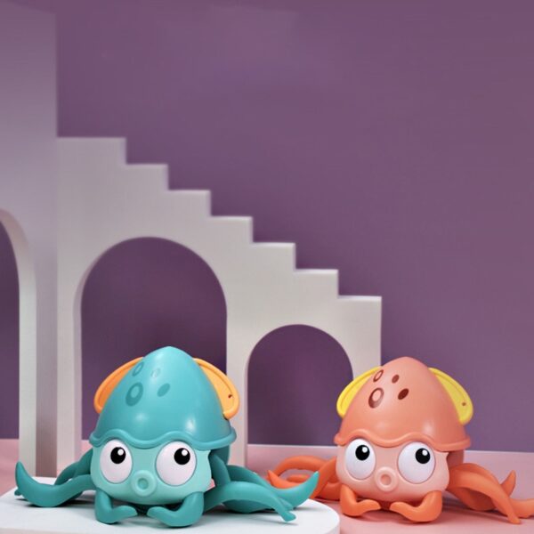Dječja hobotnica igračka sa satnim mehanizmom za bebe igračke za kupanje igračke za kupanje povučene užetom puzeći rak sa satom na kopnu i