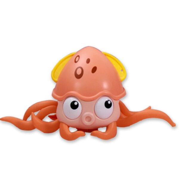 Children Octopus Clockwork Toy Baby Bathing Bath Toys Rope Pulled Crawling Clockwork Crab On Land