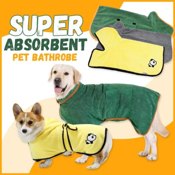 Dog Bathrobe Towel Bath Robe Pet Bathrobe Drying Coat Absorbent Towel For Large Medium Small Dog