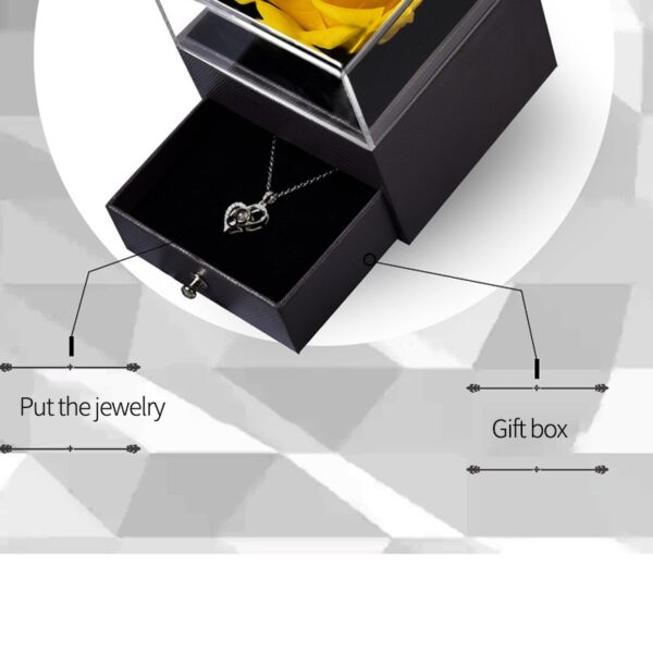 Eternal Flowers Beast Beauty Roses Marriage Ring Jewelry Box for Wedding Valentine s Day Mothers Day 4