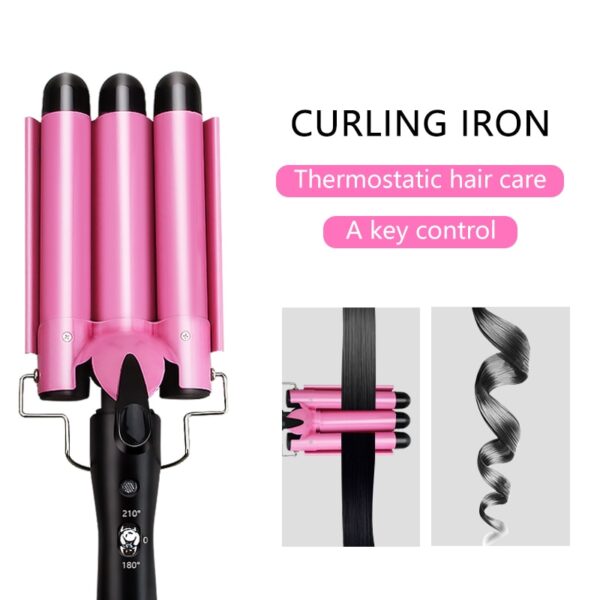 Hair Curling Iron Ceramic Professional Triple Barrel Hair Curler Egg Roll Hair Styling Tools Hair Styler