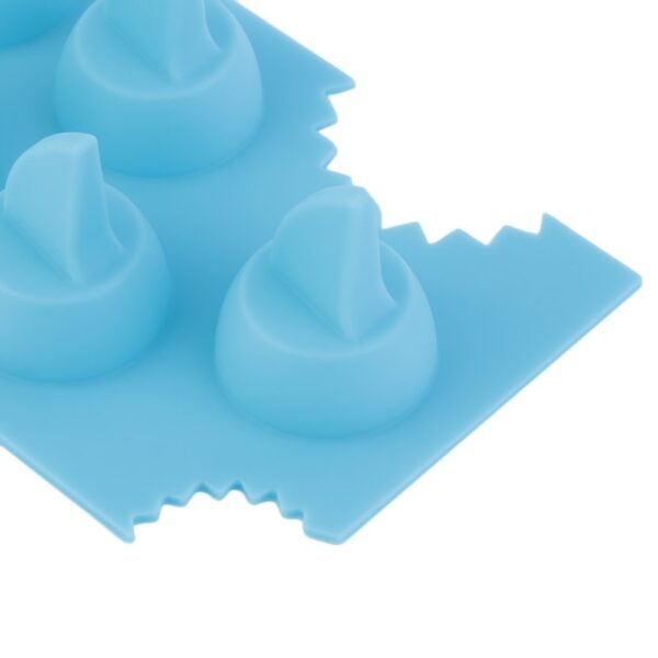 Motlle de gel de gel de silicona fresc d'alta qualitat Tauró Forma 3D Safata de gel Eines de gelat 3