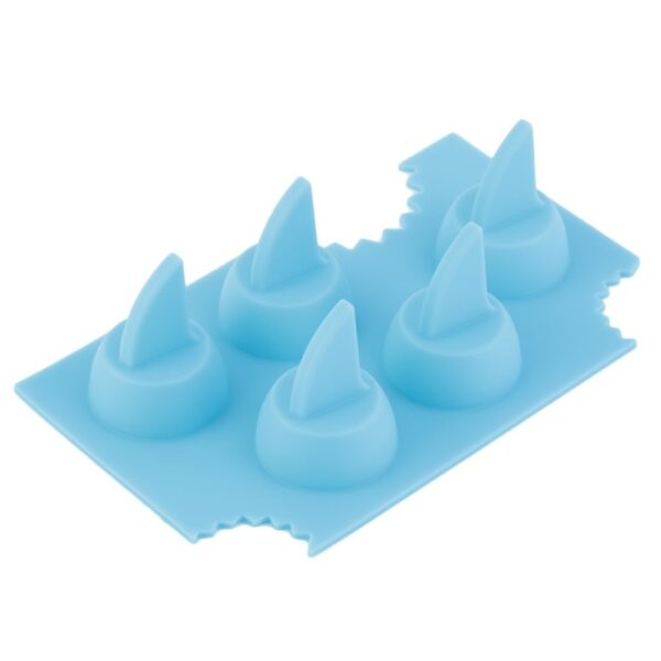Motlle de gel de gel de silicona fresc d'alta qualitat Tauró Forma 3D Safata de gel Eines de gelat 4