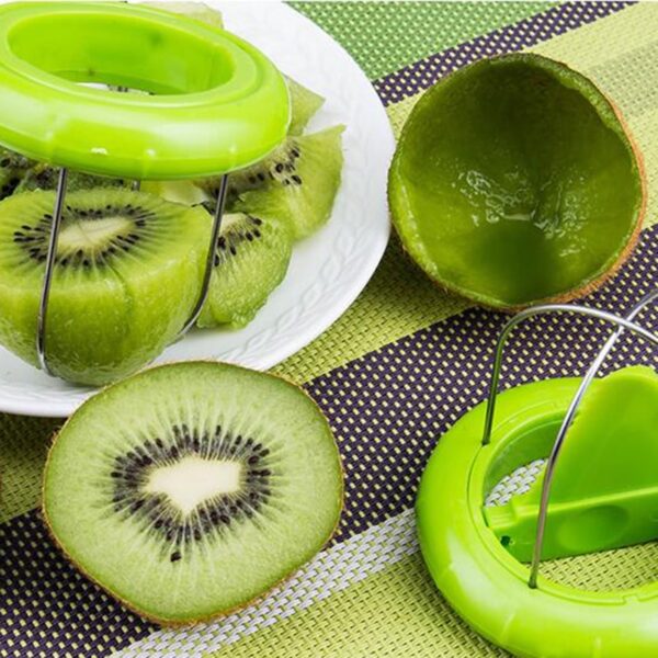 Hot Sale Fast Fruit Kiwi Cutter Peeler Slicer Kitchen Gadgets Stainless Steel Kiwi Peeling Tools for 5