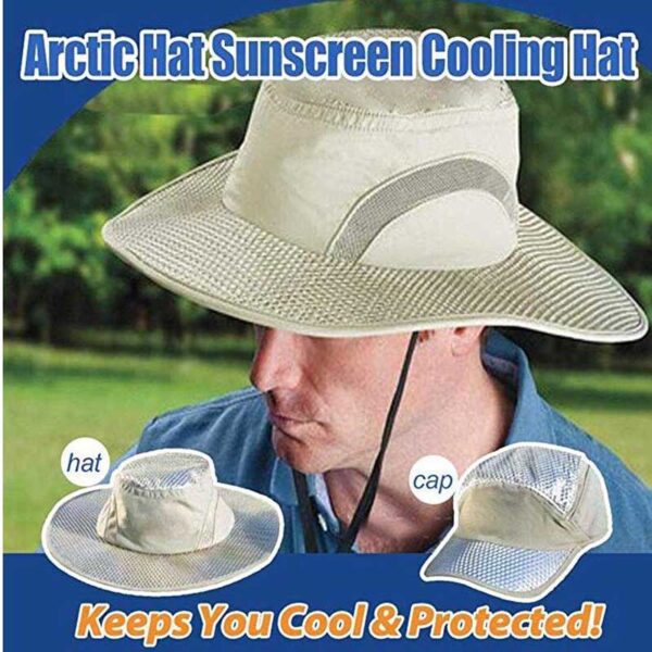 Hot Selling Arctic Cap Cooling Ice Cap Sunscreen Hydro Cooling Bucket Hat Arctic Hat with UV