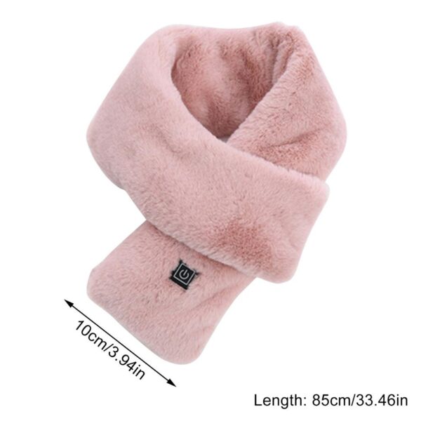 Imitation Rabbit Fur Winter Warm Heating Scarf Usb Rechargeable Cervical Collar Anti leakage Design Can Be 4