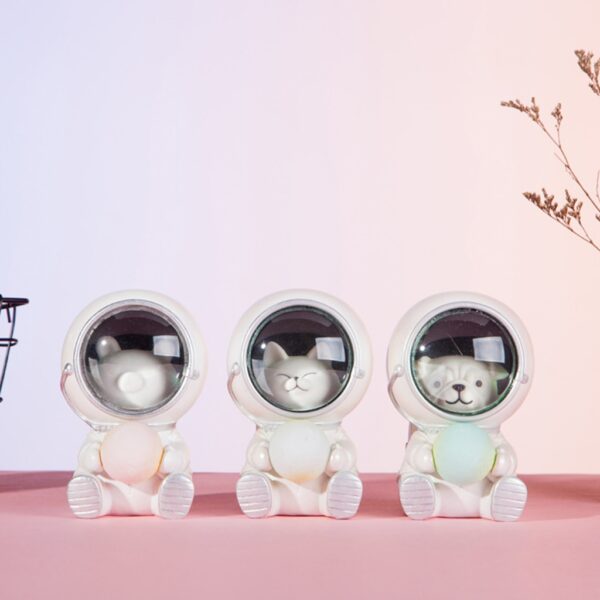 LED Creative Cute Pet Astronaut Night Light USB Charging Bedroom Bedside Lamp Cartoon Jewelry Ornaments Birthday 4