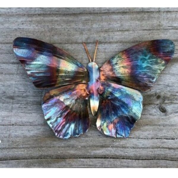 Metal Butterfly Decor ihe ndozi mgbidi ihe ịchọ mma ubi Art maka Patio Porch Fence Backyard Nkwudo ihe ịchọ mma n'èzí 1