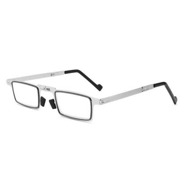 Metal Round Square Folding Reading Glasses Men Blue Light Computer Grade Glasses Narrow Eyeglasses Frame For 4