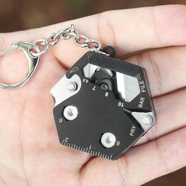 Multifunctional Hexagon Coin Outdoor EDC Tool Hexagon Folding Coin Knife Keychain Screwdriver Pocket Fold Mini coltello