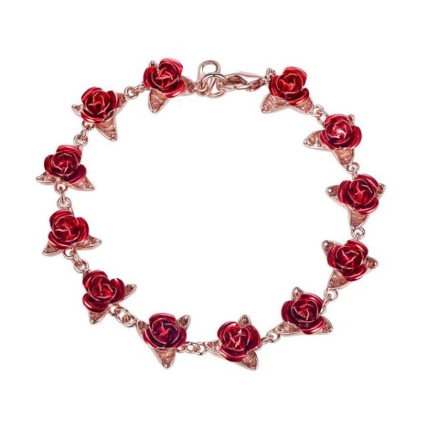 Nije Ins Red Rose Flowers Armband Wrist Charm Chain Gouden Kleur Rose Armbanden Foar Froulju Mem 2.jpg 640x640 2