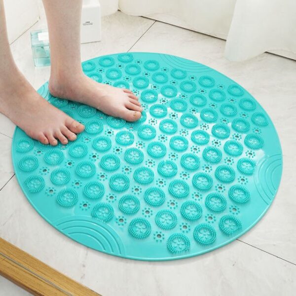 Round Non Slip Bath Mat With Drainage Holes Safety Shower PVC Bathroom Mat Plastic Massage Foot 1.jpg 640x640 1