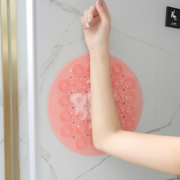 Round Non Slip Bath Mat With Drainage Holes Safety Shower PVC Bathroom Mat Plastic Massage Foot 2