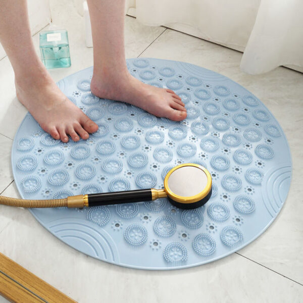 Okrugla neklizajuća prostirka za kadu sa drenažnim rupama Sigurnosni tuš PVC tepih za kupatilo Plastična masažna stopala 2.jpg 640x640 2