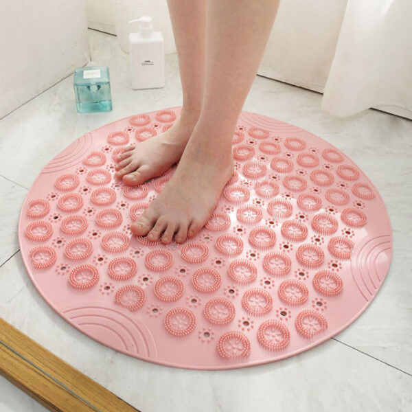 Round Non Slip Bath Mat With Drainage Holes Safety Shower PVC Bathroom Mat Plastic Massage Foot 3.jpg 640x640 3