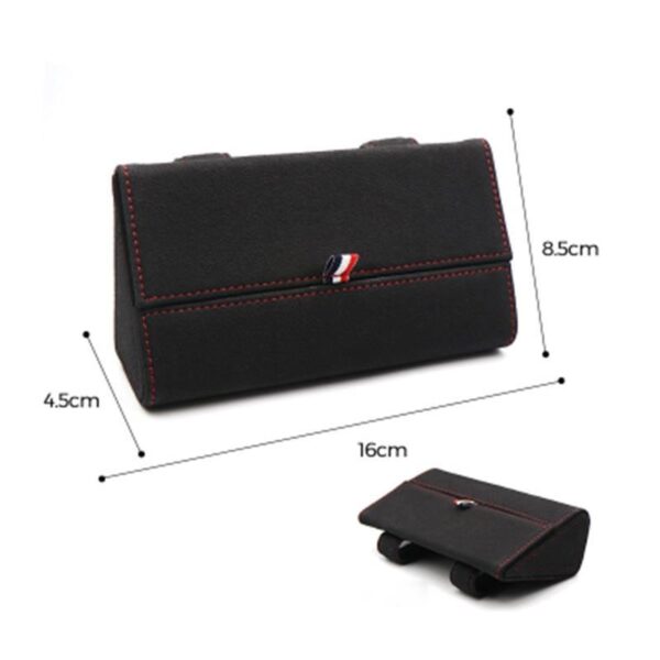 Sun Glasses Holder Box Leather Luxury Car Visor Glasses Case Organizer Sunglass Storage Boxes Sunshade Auto 4