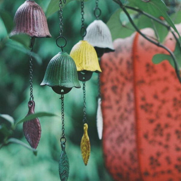 Traditional Japanese Outdoor Wind Chime Cast Iron Iwachu Wind Bells Wind and Chimes Bless Wind Solidarity 4