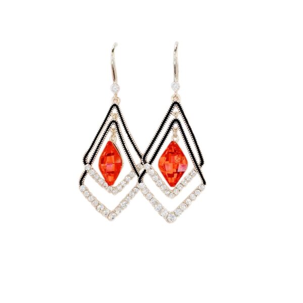 Women s jewelry earrings 2021 women s geometric red blue earrings dangling earrings dangling earrings modern 5