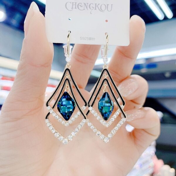 Women s jewelry earrings 2021 women s geometric red blue earrings dangling earrings dangling earrings