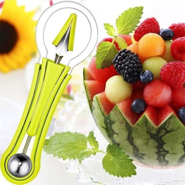 Wonderlife Fruit Carving Knife Watermelon Ball Digging Spoon Steel Fruit Tool Set Practical Kitchen Carving Separator