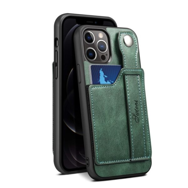 for iPhone 12 13 Mini 12 Pro Max Cases Luxury Leather Bracket Wristband Card Slot Holder 3.jpg 640x640 3