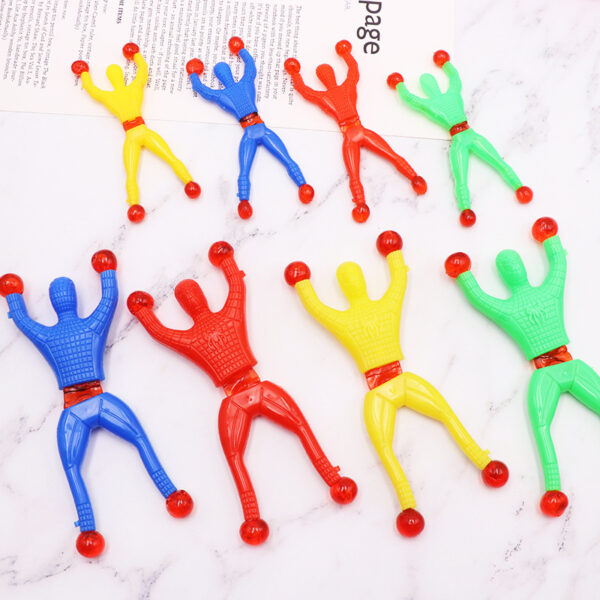 10 Pcs set 8 5cm Sticky Toy Window Men With Sticky Hand 3 Toys Color And